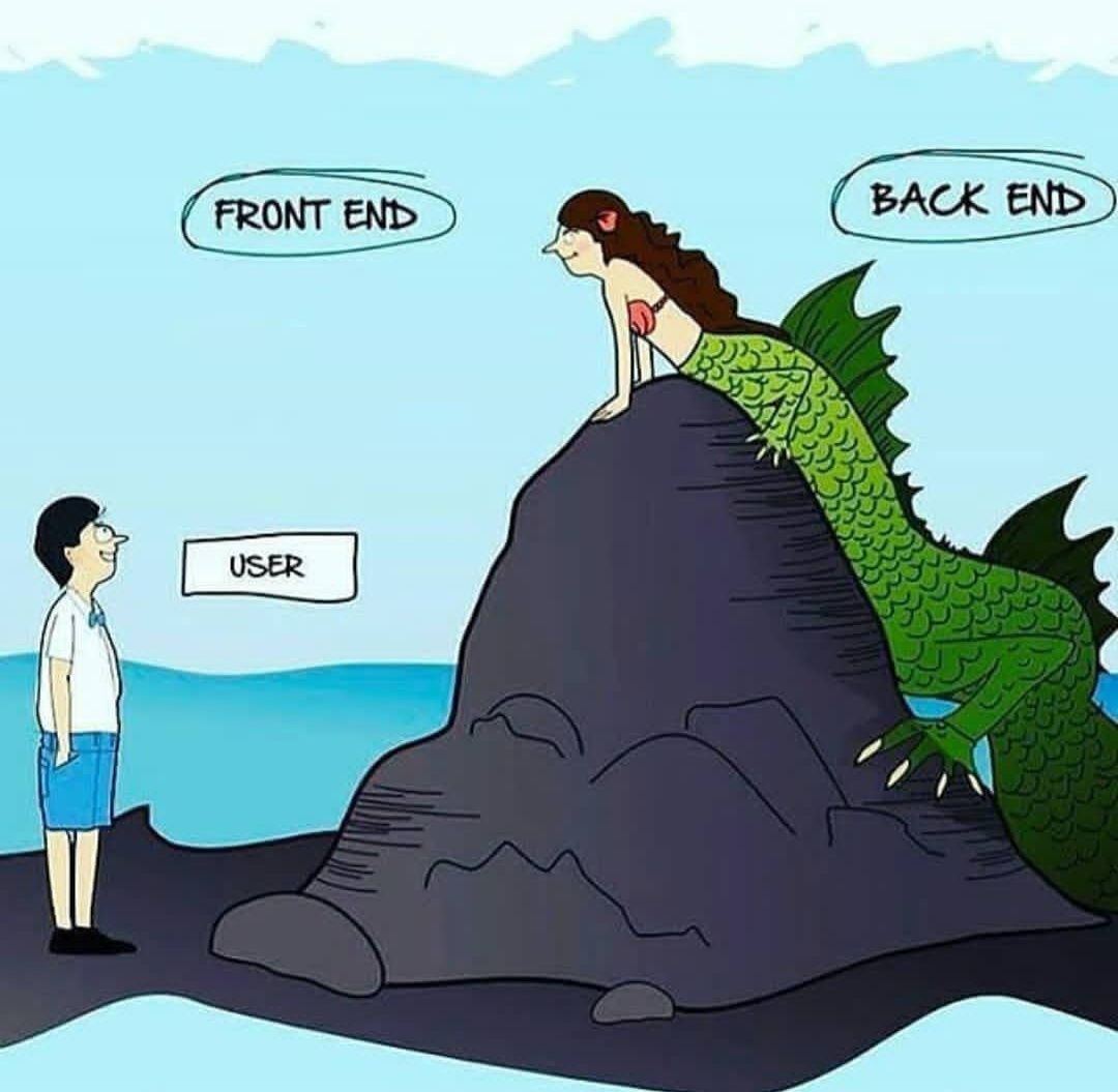 Front-end and worse is - Picture with text, IT humor, Programmer, Programming