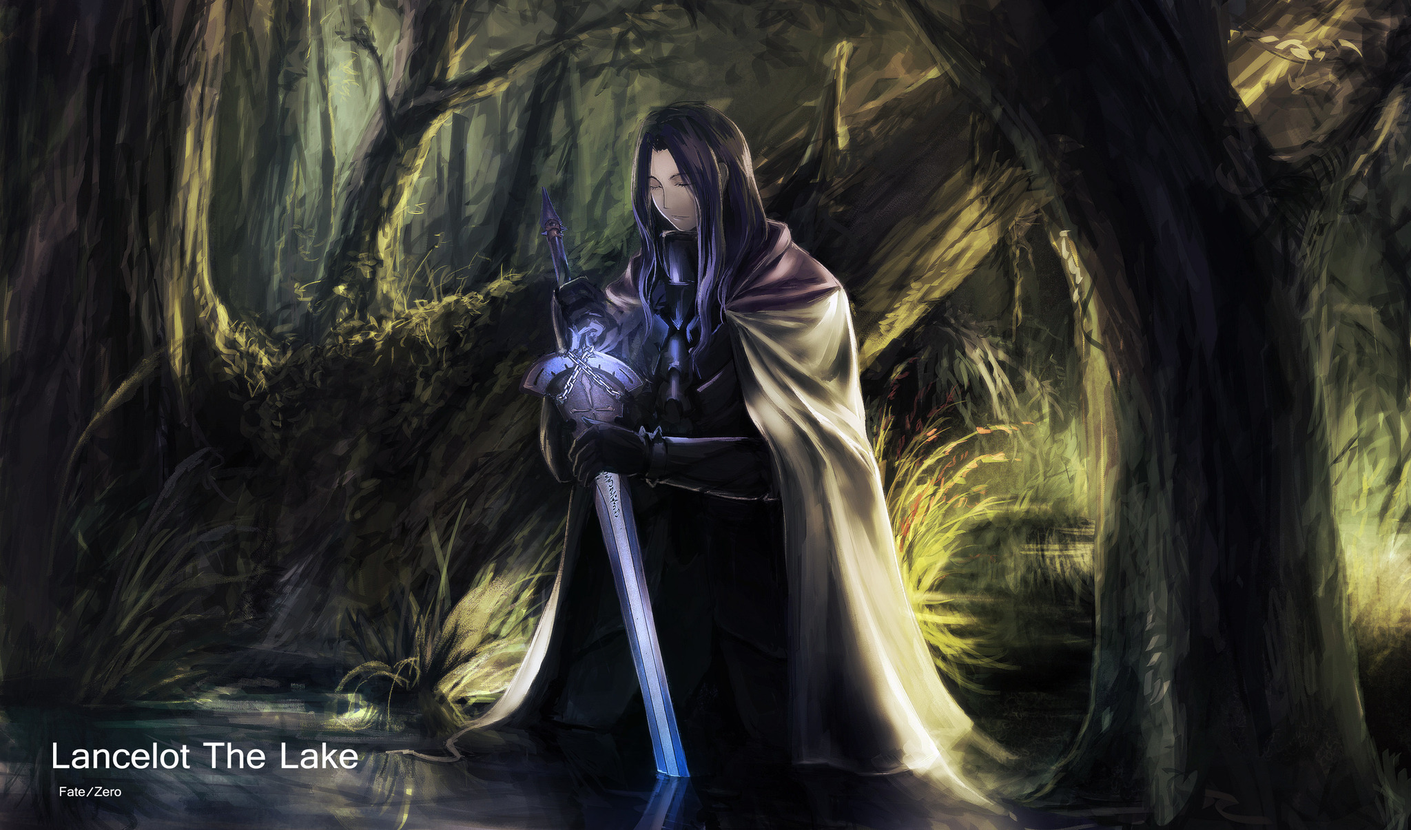 Lancelot - Anime, Anime art, Fate, Fate Zero, Lancelot, Longpost