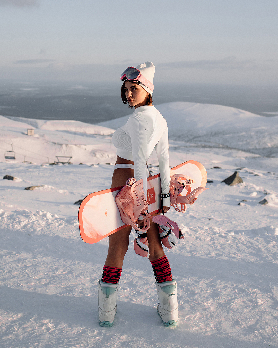 Heat in the Arctic Part 2 - NSFW, The photo, Canon, The park, Winter, Snowboard, Girls, Longpost, Erotic