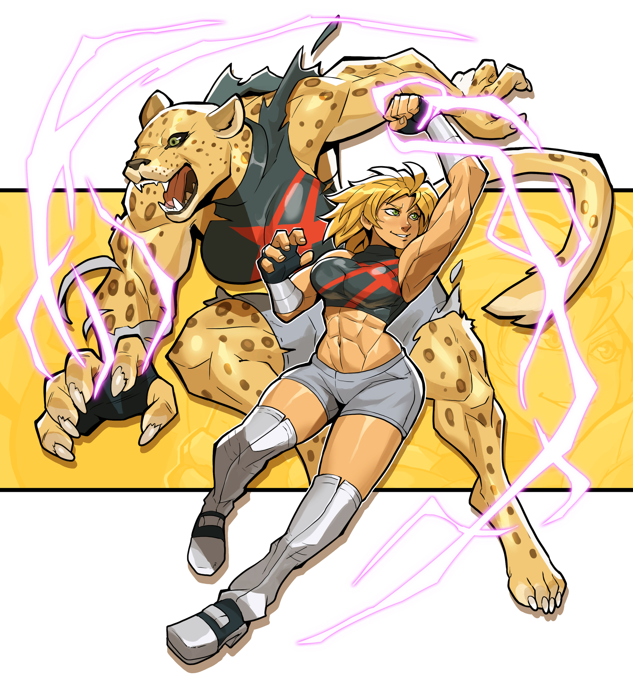 Art by artist Chris-Ceehaz. Dog Knight Rpg - Art, Strong girl, Chris-Ceehaz, Monster girl, Furry, Furry canine, Anthro, Longpost, Translated by myself, Kappa, Yokai, Furry art