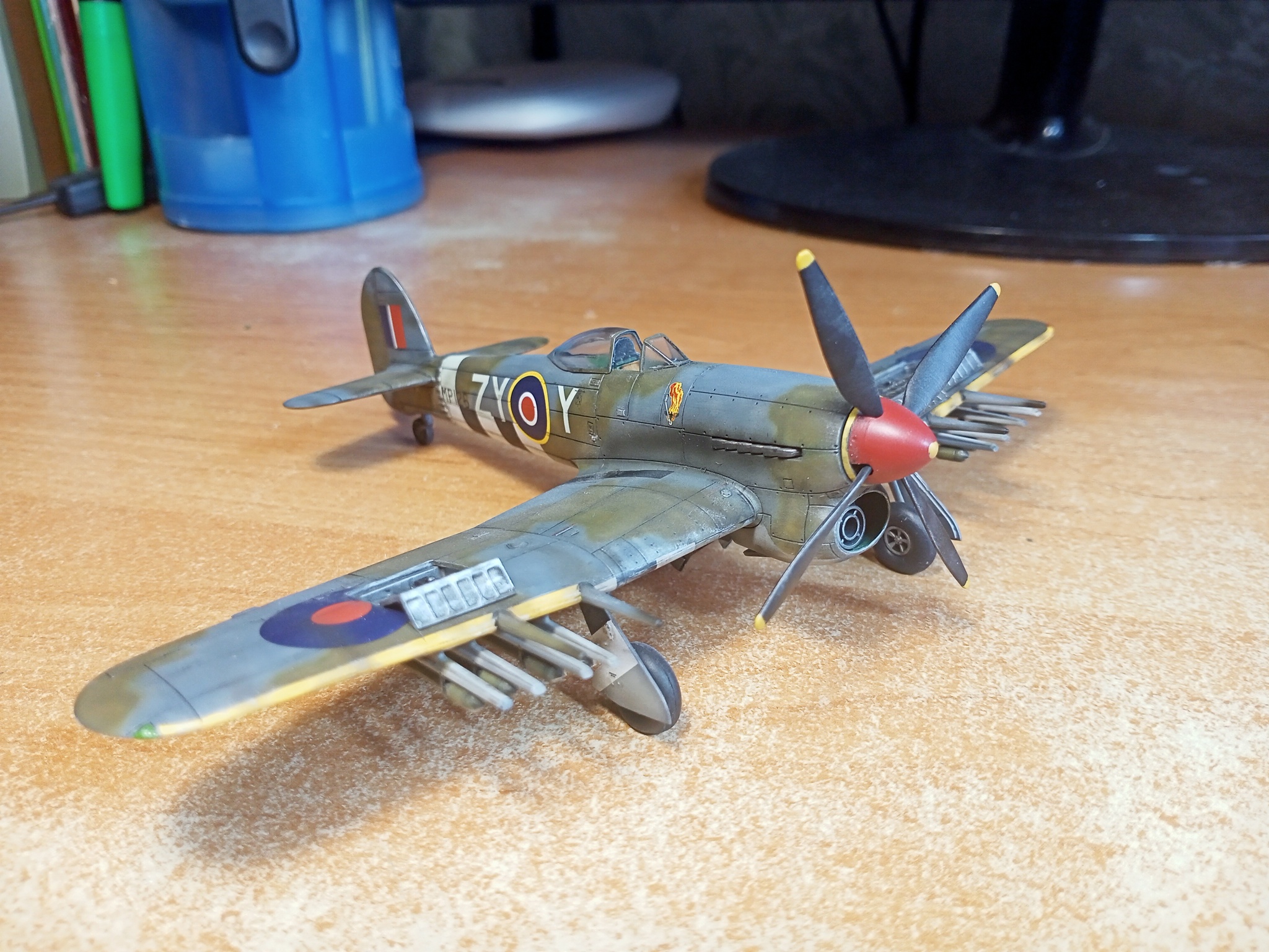 Hawker Typhoon IB (1/72 Airfix). Заметки по сборке - Моё, Стендовый моделизм, Моделизм, Масштабная модель, Хобби, Миниатюра, Покраска миниатюр, Своими руками, Рукоделие с процессом, Рукоделие, Авиация, Вторая мировая война, Самолет, Сборная модель, Сборка, Аэрография, Обзор, Истребитель, Англия, Великобритания, Тайфун, Длиннопост