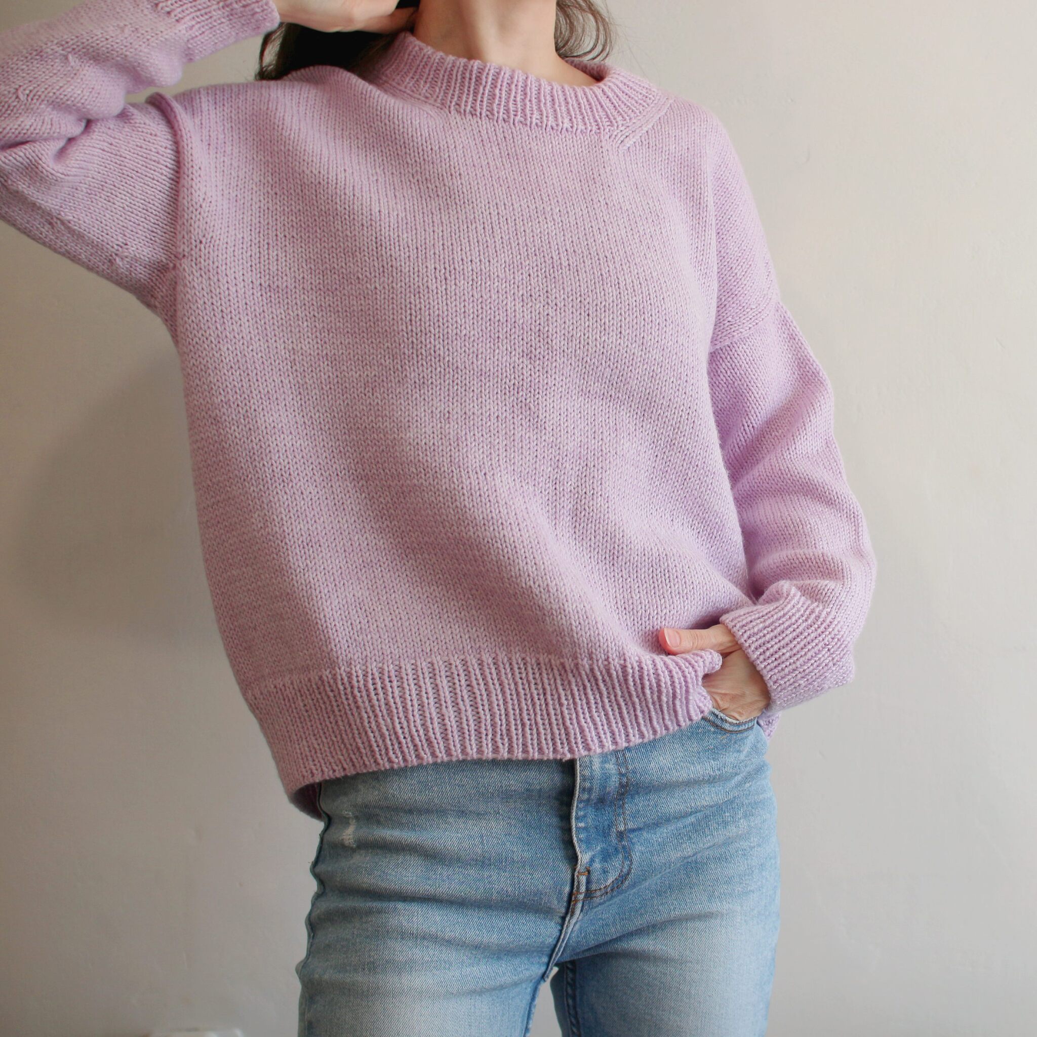 Gentle jumper - My, Needlework with process, Knitting, Knitting, Yarn, Spokes, Longpost