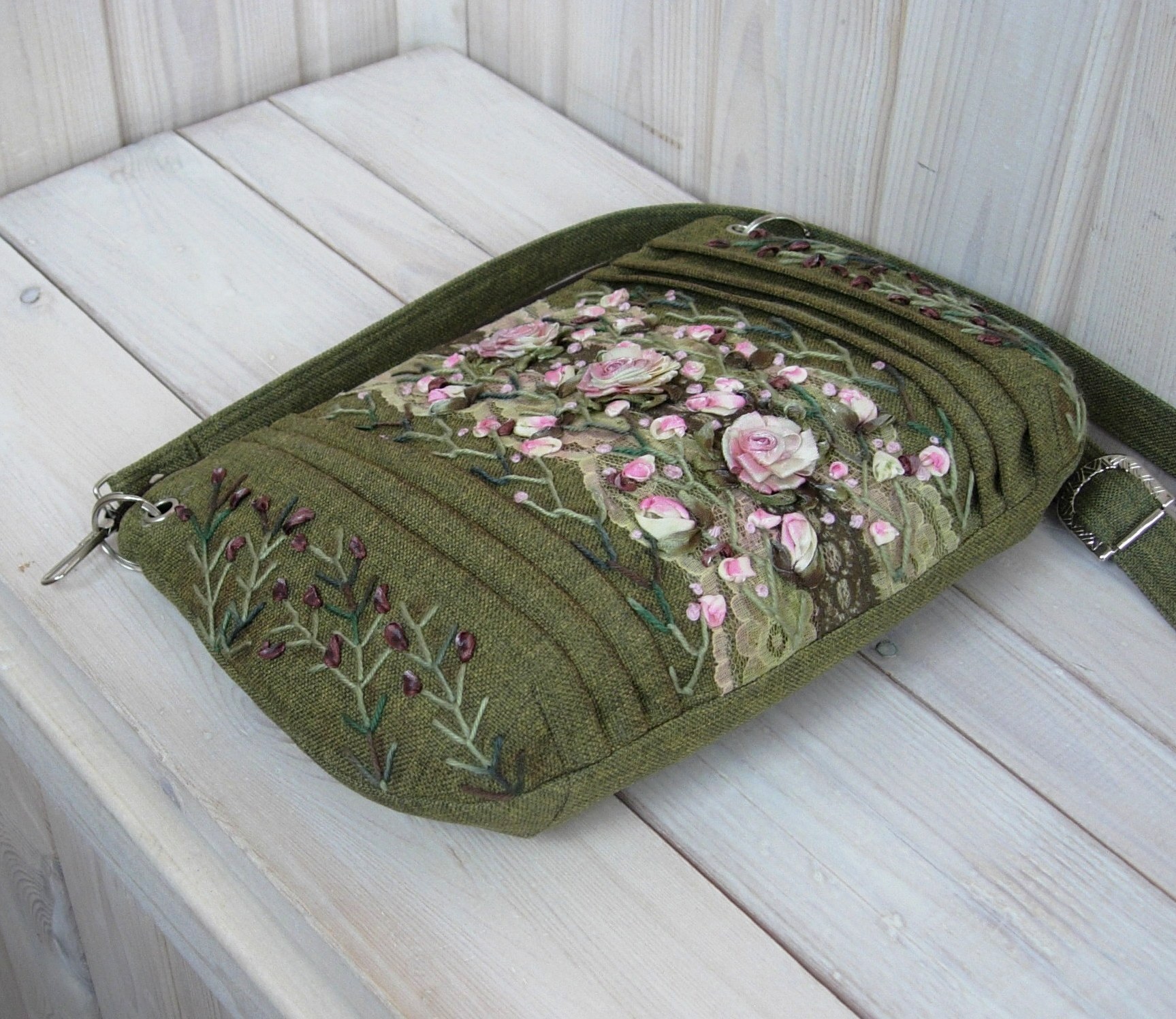 Forest princess - My, Сумка, Lady's bag, Embroidery, Embroidery with ribbons, Handmade, Оригинально, Longpost