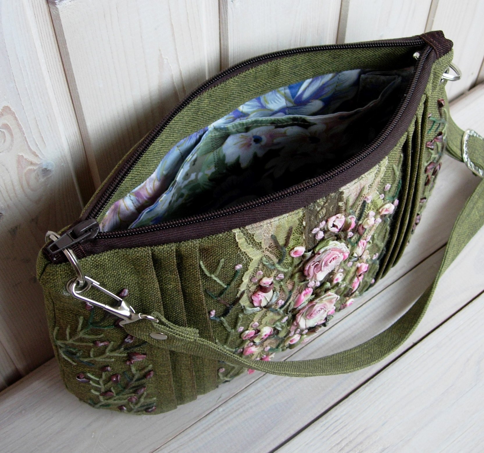 Forest princess - My, Сумка, Lady's bag, Embroidery, Embroidery with ribbons, Handmade, Оригинально, Longpost