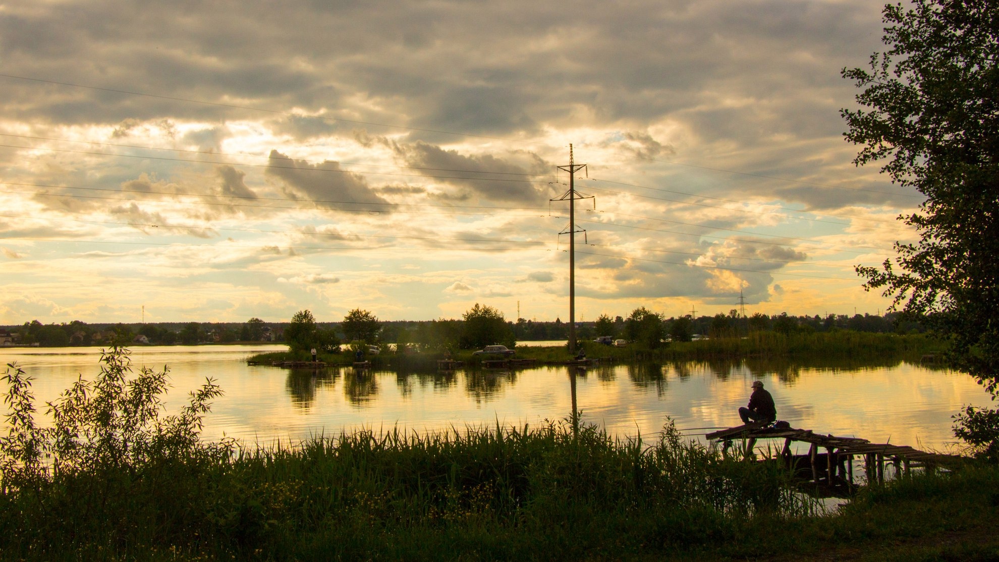 Fisherman - My, Canon 650d, Fishing, Sunset