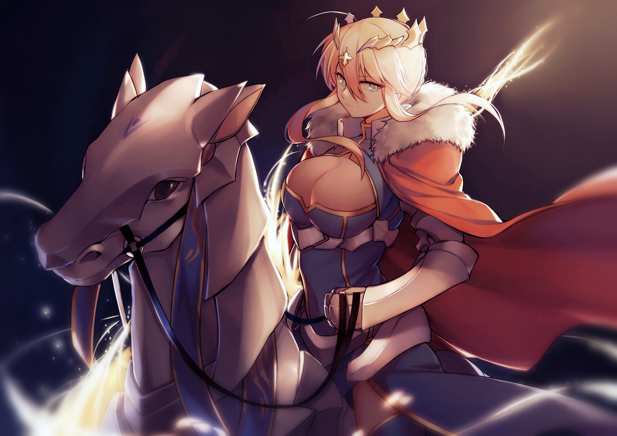 King Arthur - Anime, Anime art, Fate, Fate grand order, Fate-stay night, Artoria pendragon, Artoria pendragon lancer, Saber alter, Yorukun, Longpost