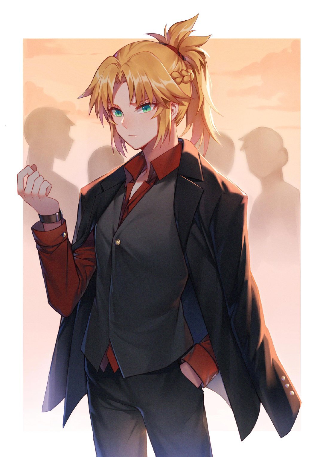 Mordred - Anime, Anime art, Fate, Fate apocrypha, Yorukun, Mordred, Longpost