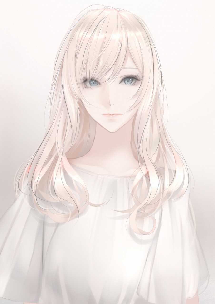 Face - Anime, Anime art, Original character, Art, Girls, Portrait, Longpost, Erise