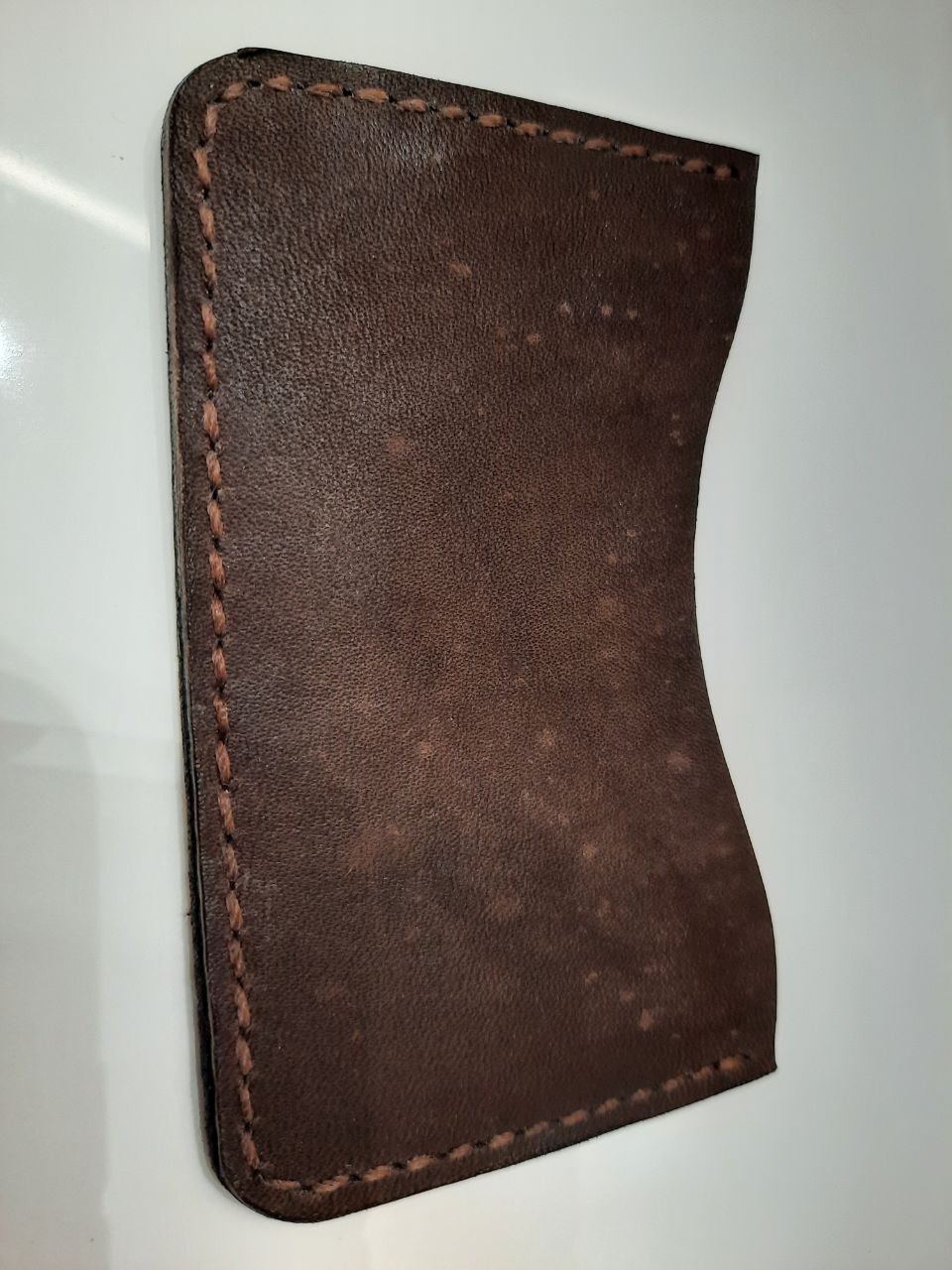 Look, whose arms are straightening up? - My, Leather products, Natural leather, Leather, Needlework without process, Cardholder, Longpost