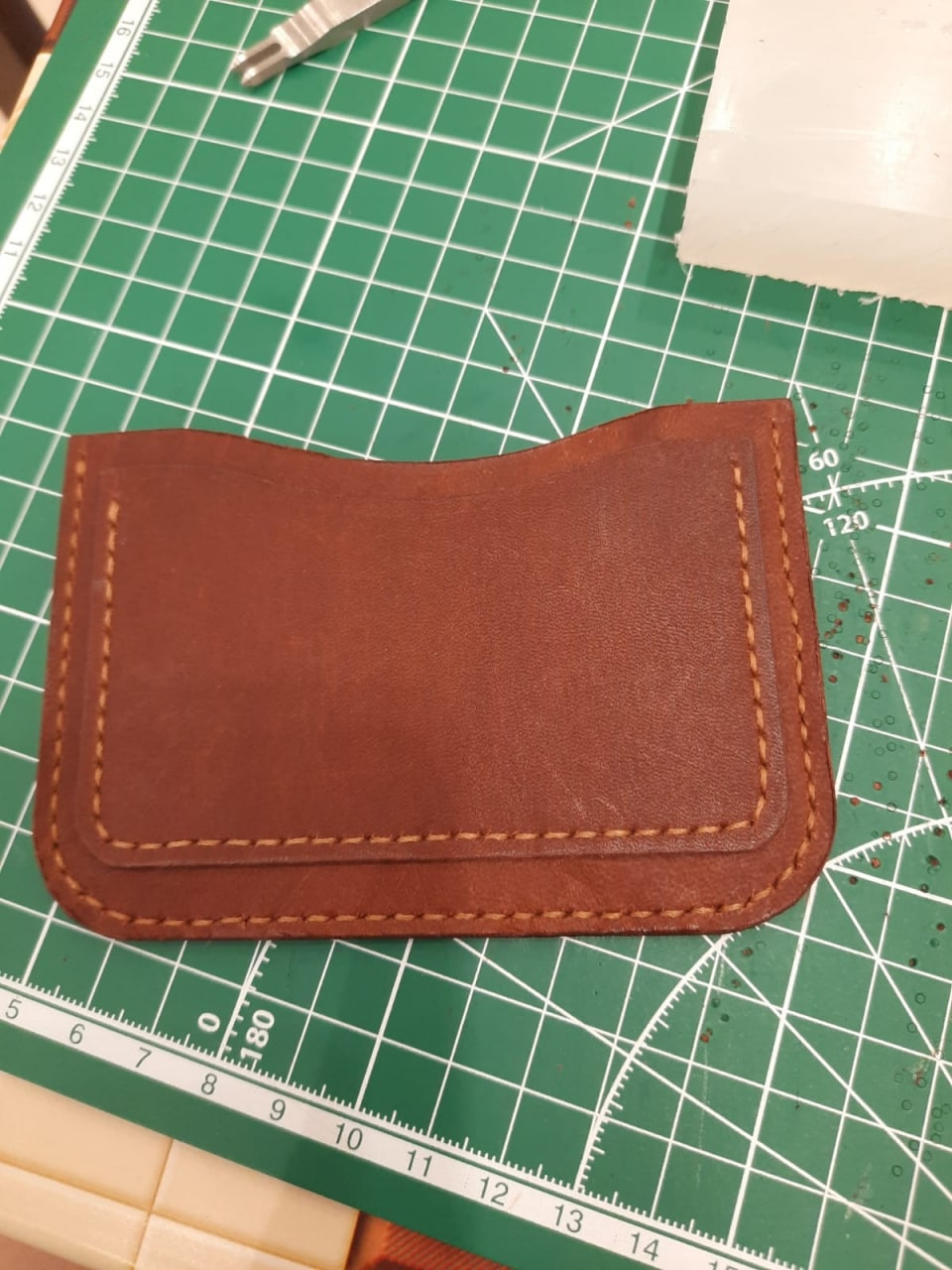 Look, whose arms are straightening up? - My, Leather products, Natural leather, Leather, Needlework without process, Cardholder, Longpost