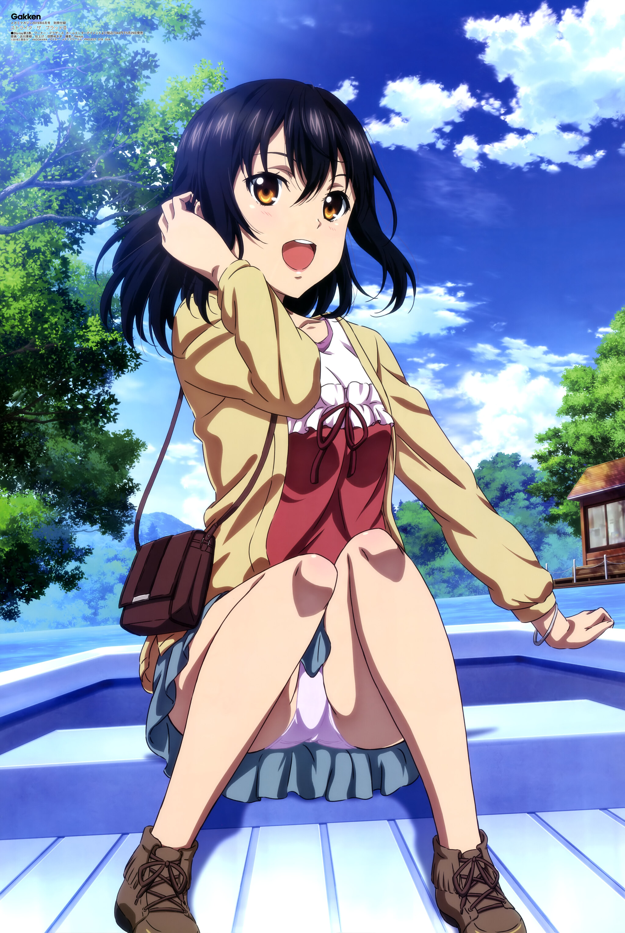 Himeragi Yukina - NSFW, Anime art, Anime, Girls, Drawing, Strike the Blood, Pantsu, Himeragi Yukina, Legs, Brunette