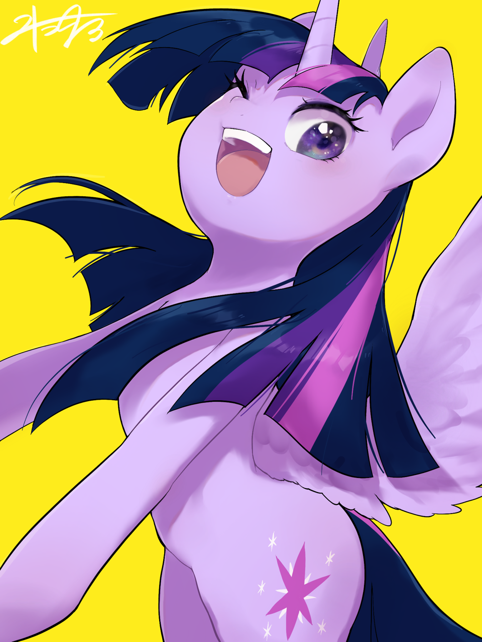 Showing a cheerful mood - My little pony, PonyArt, Twilight sparkle, 30clock