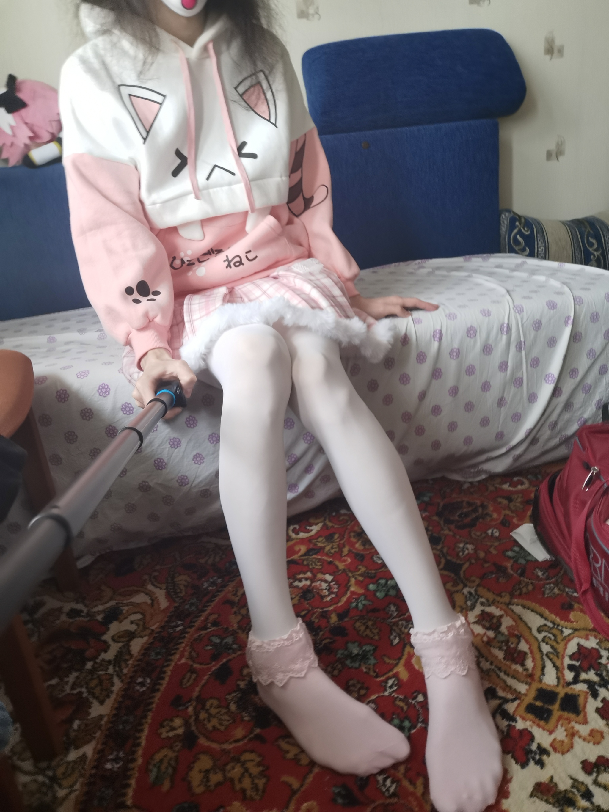 I just tried to wear white tights with pink socks, and I couldn't stop) - My, Its a trap!, Trap IRL, Trap my, Nbvehtrap, Femboy, Competition, Longpost