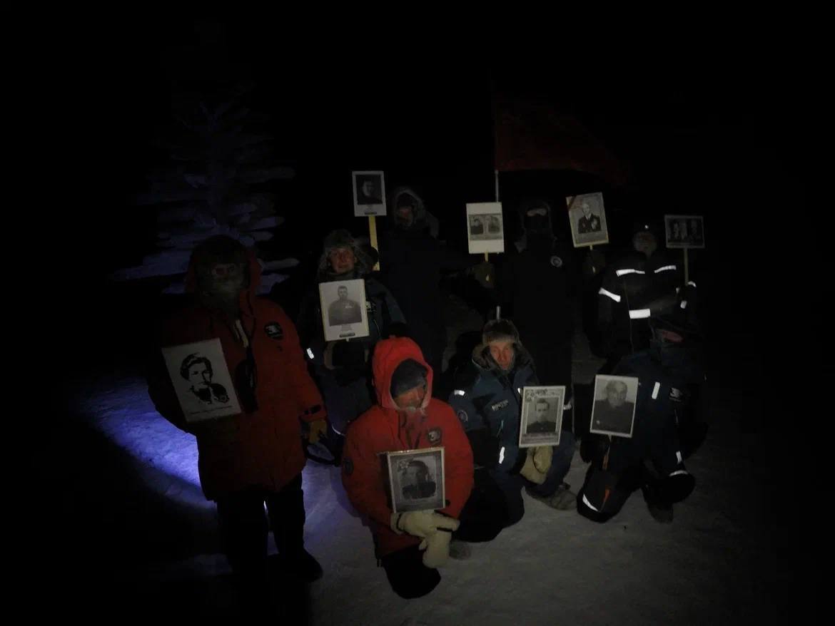 Immortal Regiment. Antarctic station Vostok - Memory, May 9 - Victory Day, Pride, Invincibility, Longpost, Immortal Regiment, Antarctica, Vostok Station