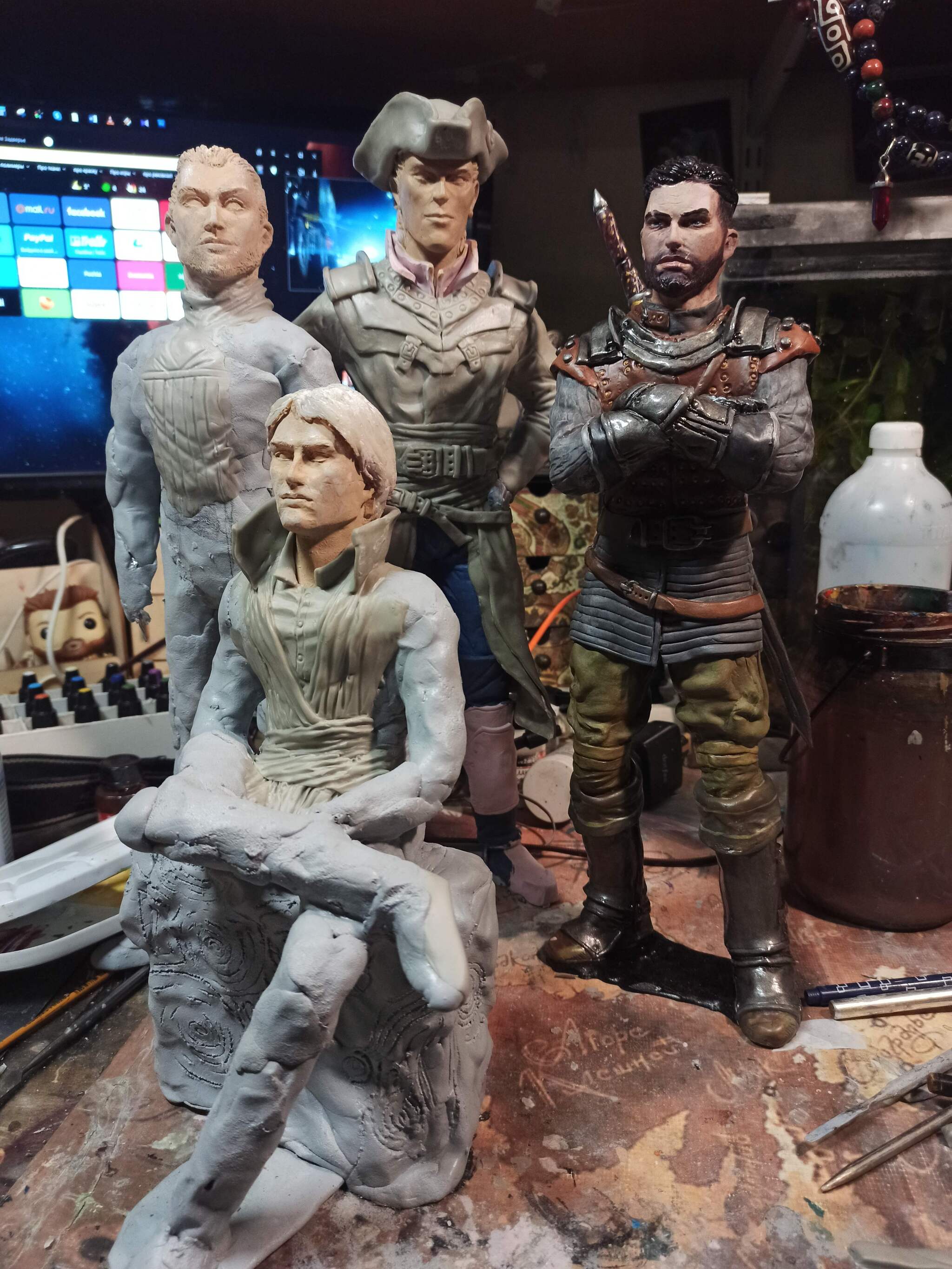 Figures on the game Greedfall #4 - My, Sculpture, Needlework with process, Лепка, Kai Yara, Greedfall, Figurines, Longpost