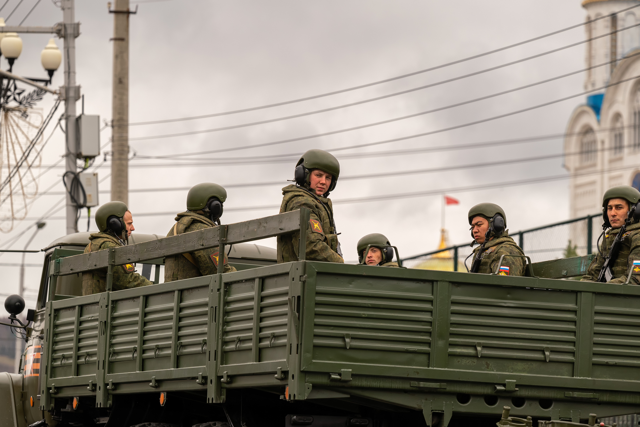 A small backstage of the Victory Parade 2022 - My, Victory parade, Military equipment, The soldiers, Military, Technics, Army, Weapon, Longpost, Yuzhno-Sakhalinsk