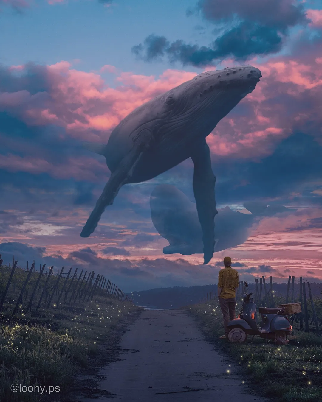 Why whales? - My, Photoshop, Photoshop master, Art, Concept Art, Video, Vertical video, Longpost