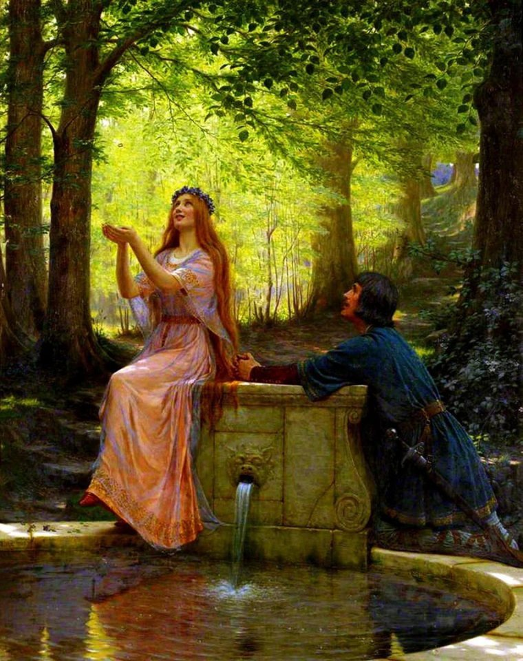 Art by Edmund Blair Leighton - Art, Princess, Knights, Middle Ages, Nobles, Longpost, Pre-Raphaelites, Romanticism