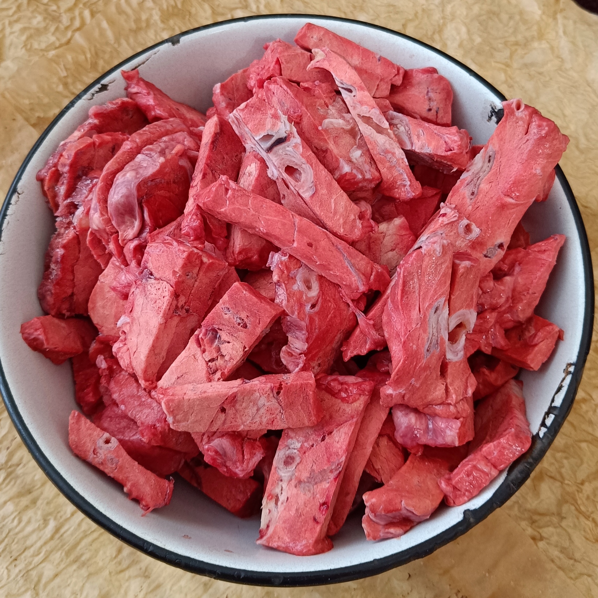 Delicious beef lung crisps for my dog - My, Dog food, Animals, Recipe, Kitchen, Pets, Spaniel, Video, Youtube, Longpost