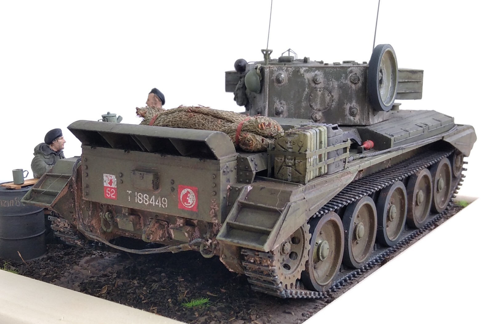 Cromwell Mk lV, 1st Royal Tank Regiment, 7th Arm. Div. Весна 1945, Европа. 1:35, Airfix - Моё, Танки, Военная техника, Стендовый моделизм, Оружие, Вторая мировая война, Масштабная модель, Моделизм, Великобритания, Масштаб 1:35, Длиннопост