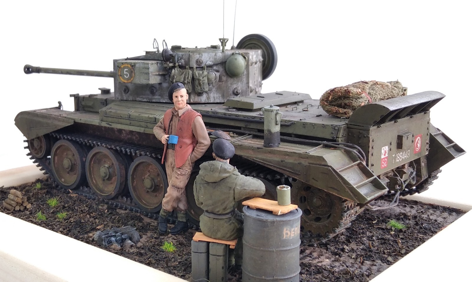 Cromwell Mk lV, 1st Royal Tank Regiment, 7th Arm. Div. Весна 1945, Европа. 1:35, Airfix - Моё, Танки, Военная техника, Стендовый моделизм, Оружие, Вторая мировая война, Масштабная модель, Моделизм, Великобритания, Масштаб 1:35, Длиннопост