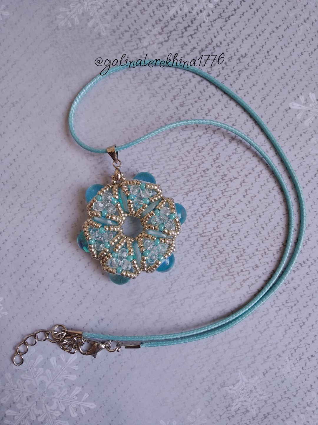 Pendant Ambrosia - My, Needlework without process, Handmade, With your own hands, Creation, Beading, Japanese beads, Pendant