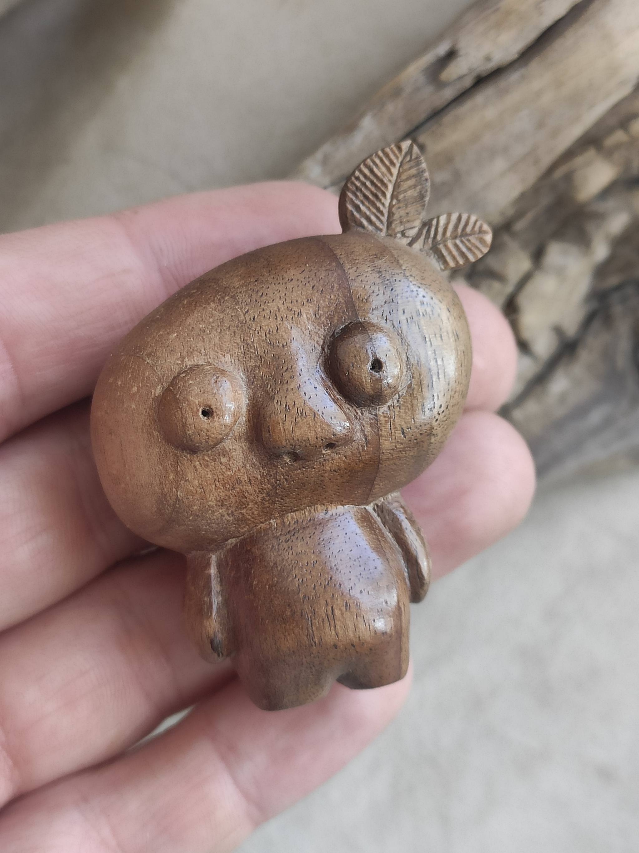 Wooden figurine - Forest spirit - My, Handmade, Wood products, Woodworking, Needlework without process, Wood carving, Longpost