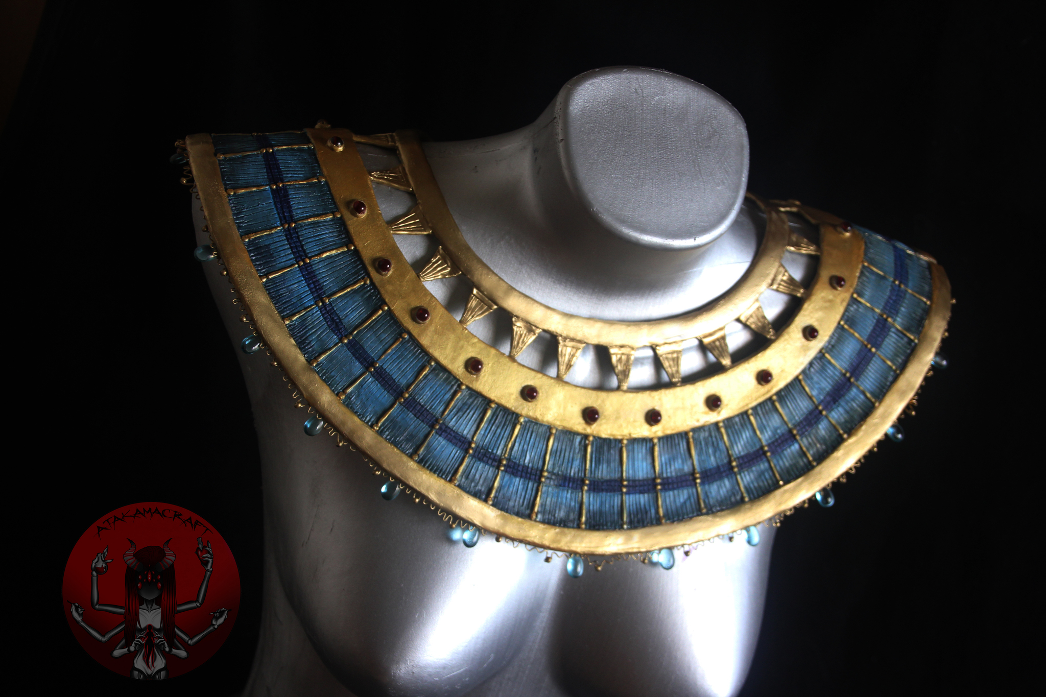 Egyptian headdress and handmade necklace - My, Needlework with process, Cosplay, Craft, Ancient Egypt, Handmade, Лепка, Cosplayers, Cleopatra, Props, Creation, Longpost