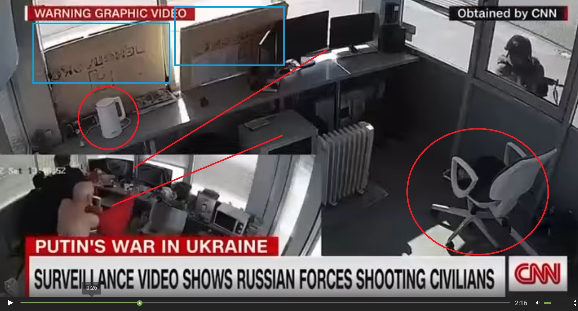 Ответ на пост «Видео от CNN о растреле гражданских российскими военными в  автосалоне по дороге на Киев» | Пикабу