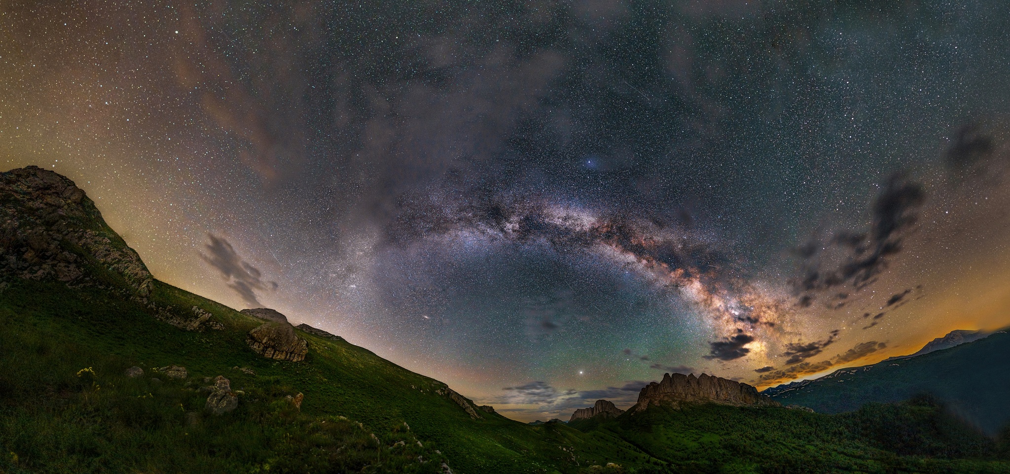 arch of the milky way - My, Milky Way, Big Thach, Devil's Gate, Republic of Adygea, Mountain tourism, The photo, Astrophoto, Night shooting, The mountains