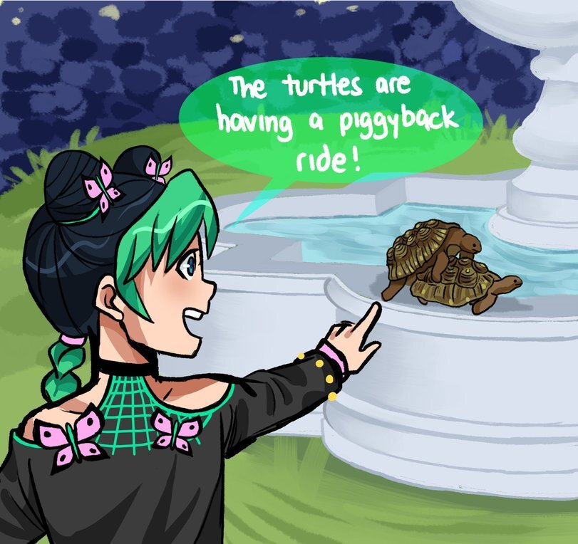 Talk - Anime, Kujo Jotaro, Comics, Translated by myself, Turtle, Herpetology, Where the babies come from, Longpost