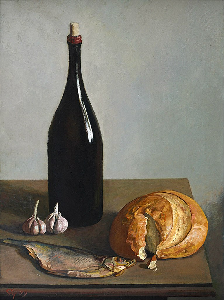 fish artist - Artist, Painting, Painting, Painting, Still life, A fish, Alcohol, Longpost