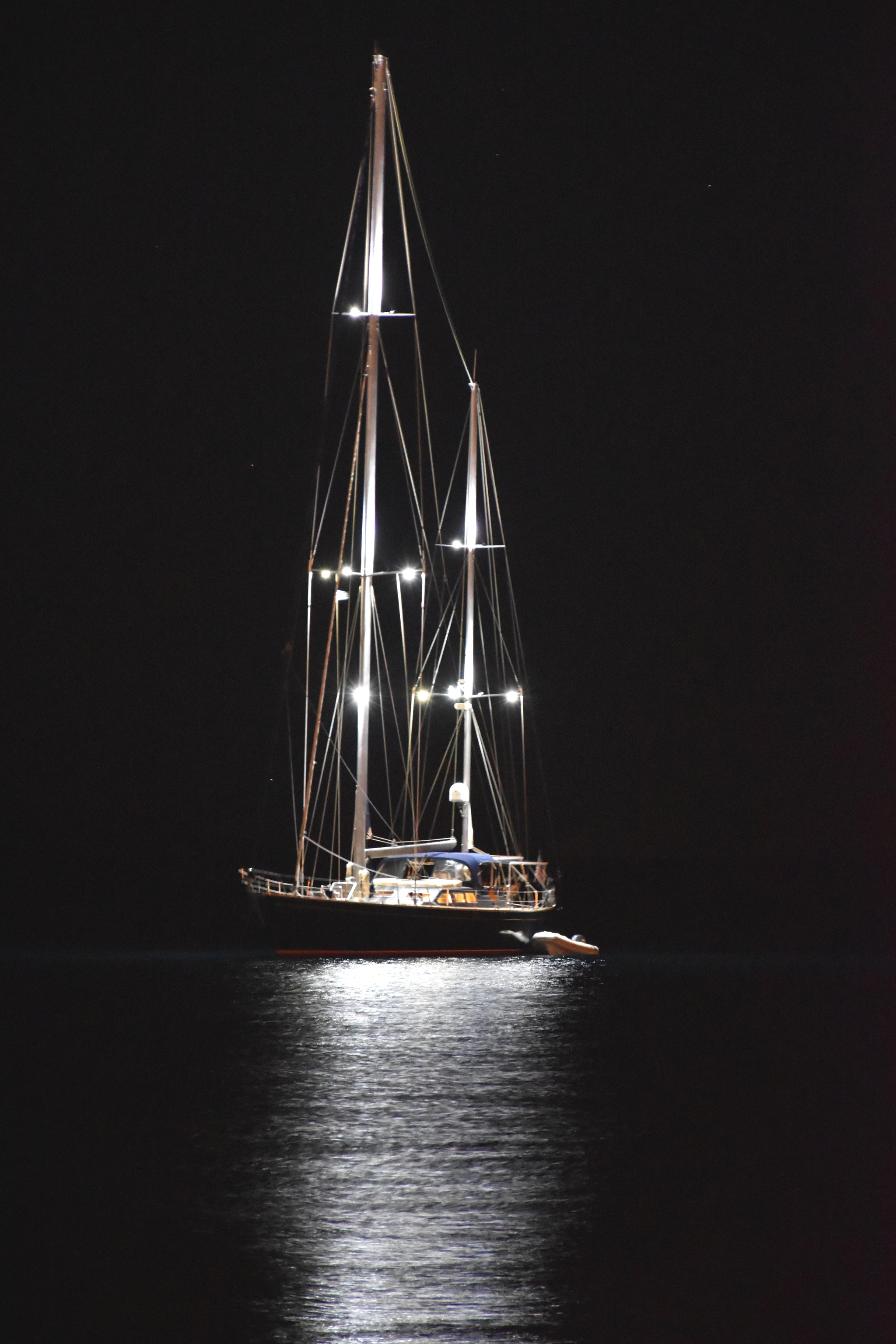 Night - My, Nikon, Night shooting, Summer, Mediterranean Sea, Ship