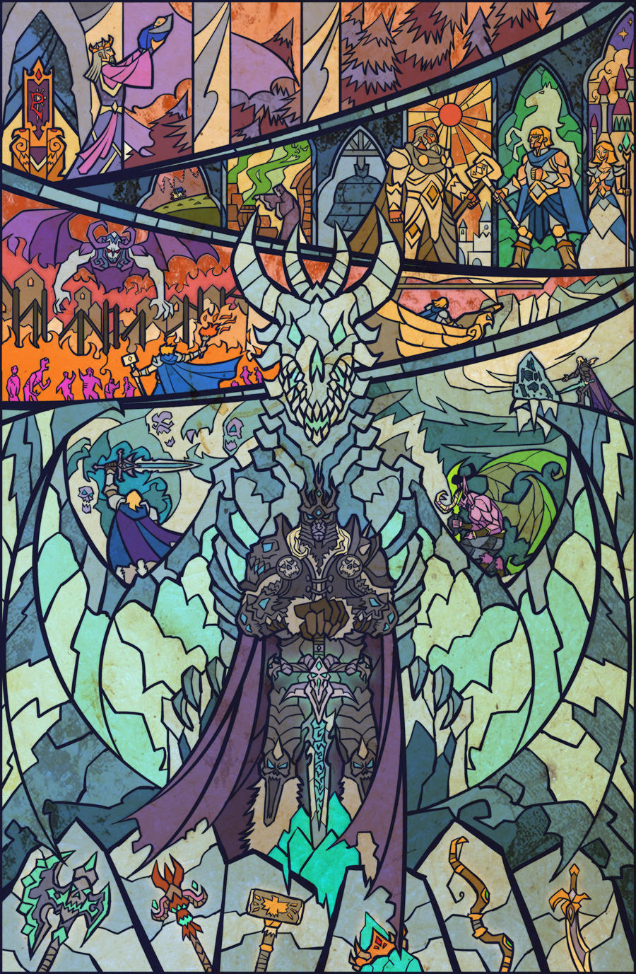 Jian Guo and his Warcraft work - World of warcraft, Warcraft, Covenant, Arthas Menethil, Troll, Pandaren, Sylvanas Windrunner, Anduin Rinn, Art, Longpost