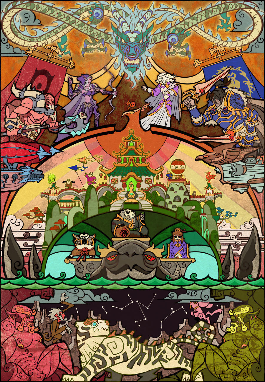 Jian Guo and his Warcraft work - World of warcraft, Warcraft, Covenant, Arthas Menethil, Troll, Pandaren, Sylvanas Windrunner, Anduin Rinn, Art, Longpost