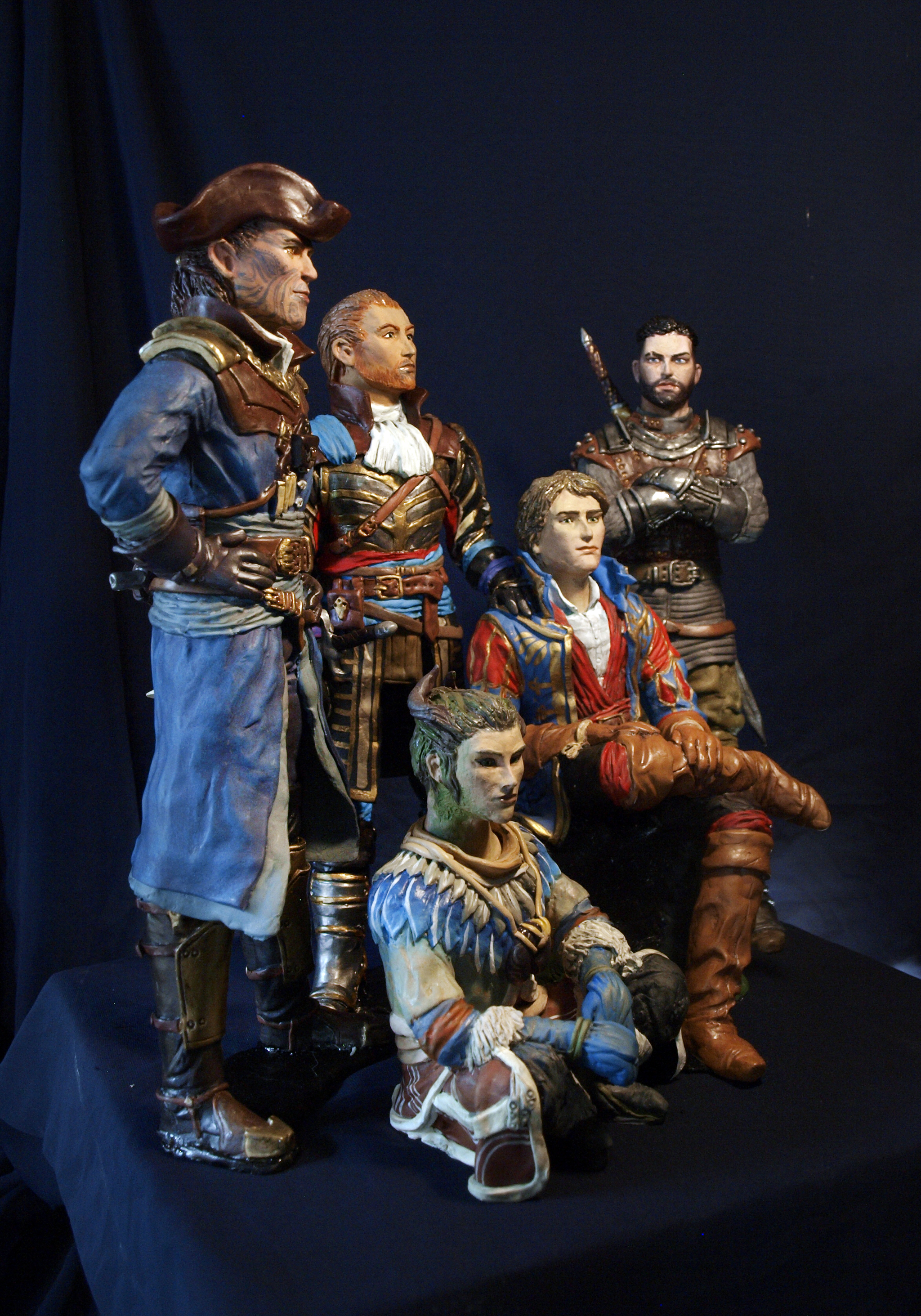 Figures based on the game Greedfall. - My, Лепка, Needlework without process, Sculpture, Kai Yara, Figurines, Greedfall, Longpost, Video, Youtube