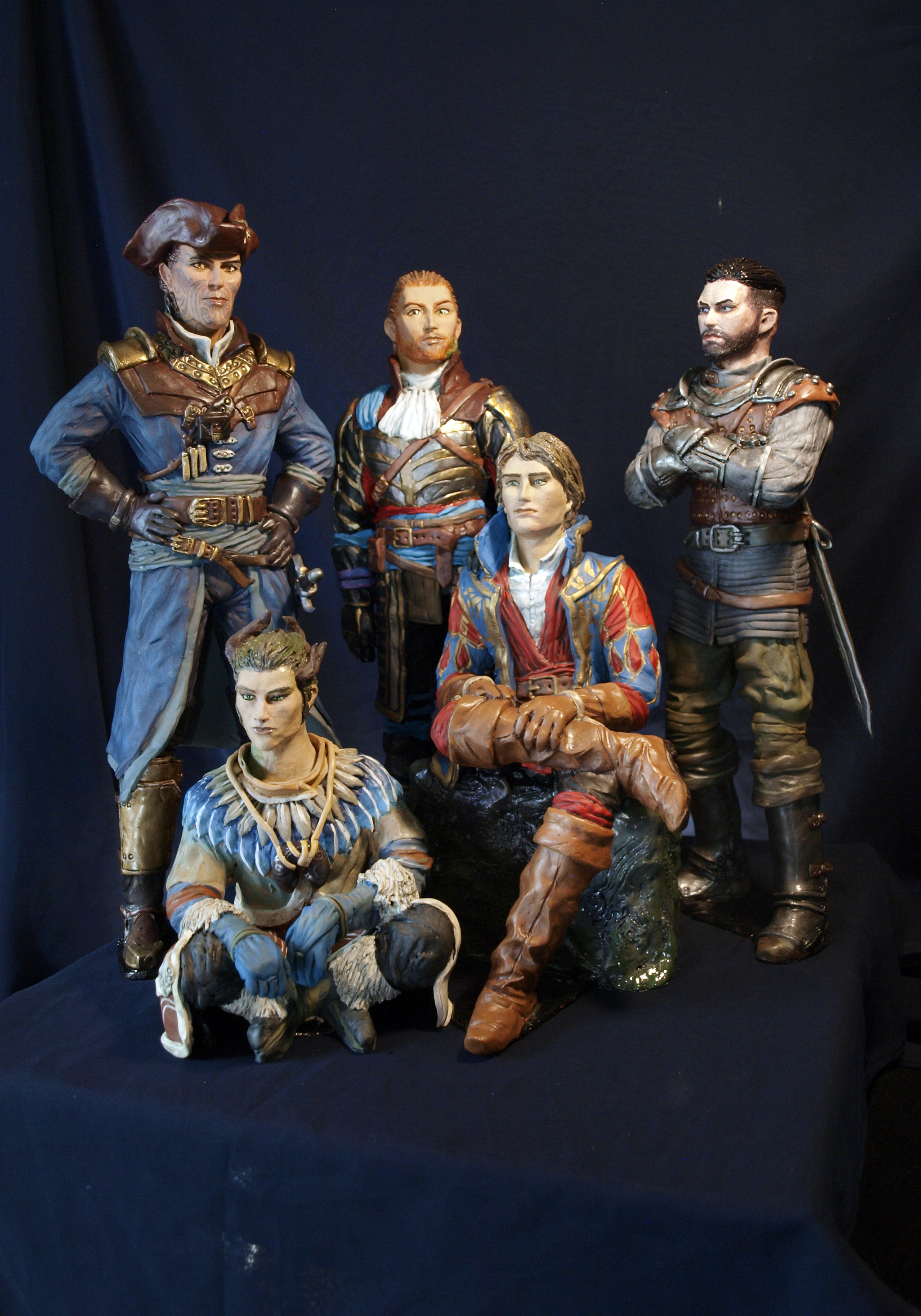 Figures based on the game Greedfall. - My, Лепка, Needlework without process, Sculpture, Kai Yara, Figurines, Greedfall, Longpost, Video, Youtube