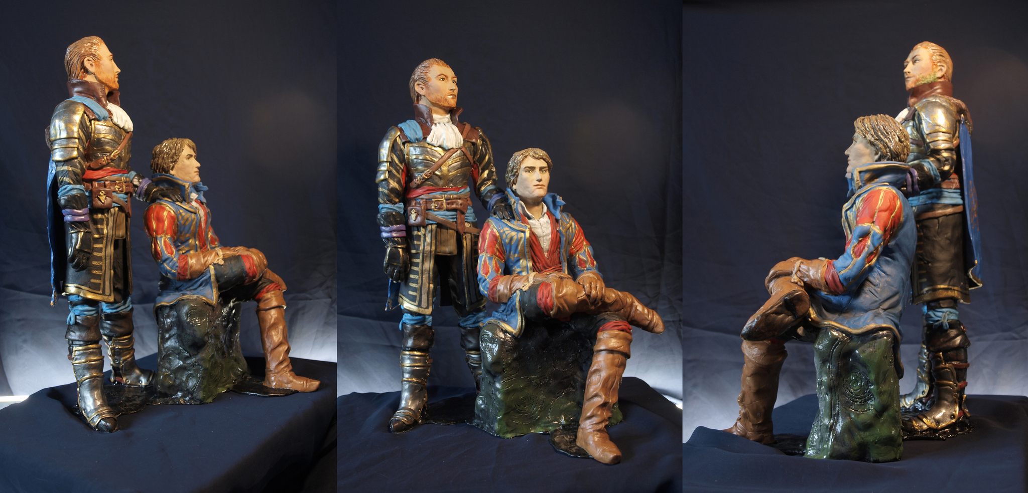 Figures based on the game Greedfall. De Sarde and Constantin De Orsay - My, Kai Yara, Needlework without process, Sculpture, Figurines, Greedfall, Video, Youtube, Longpost