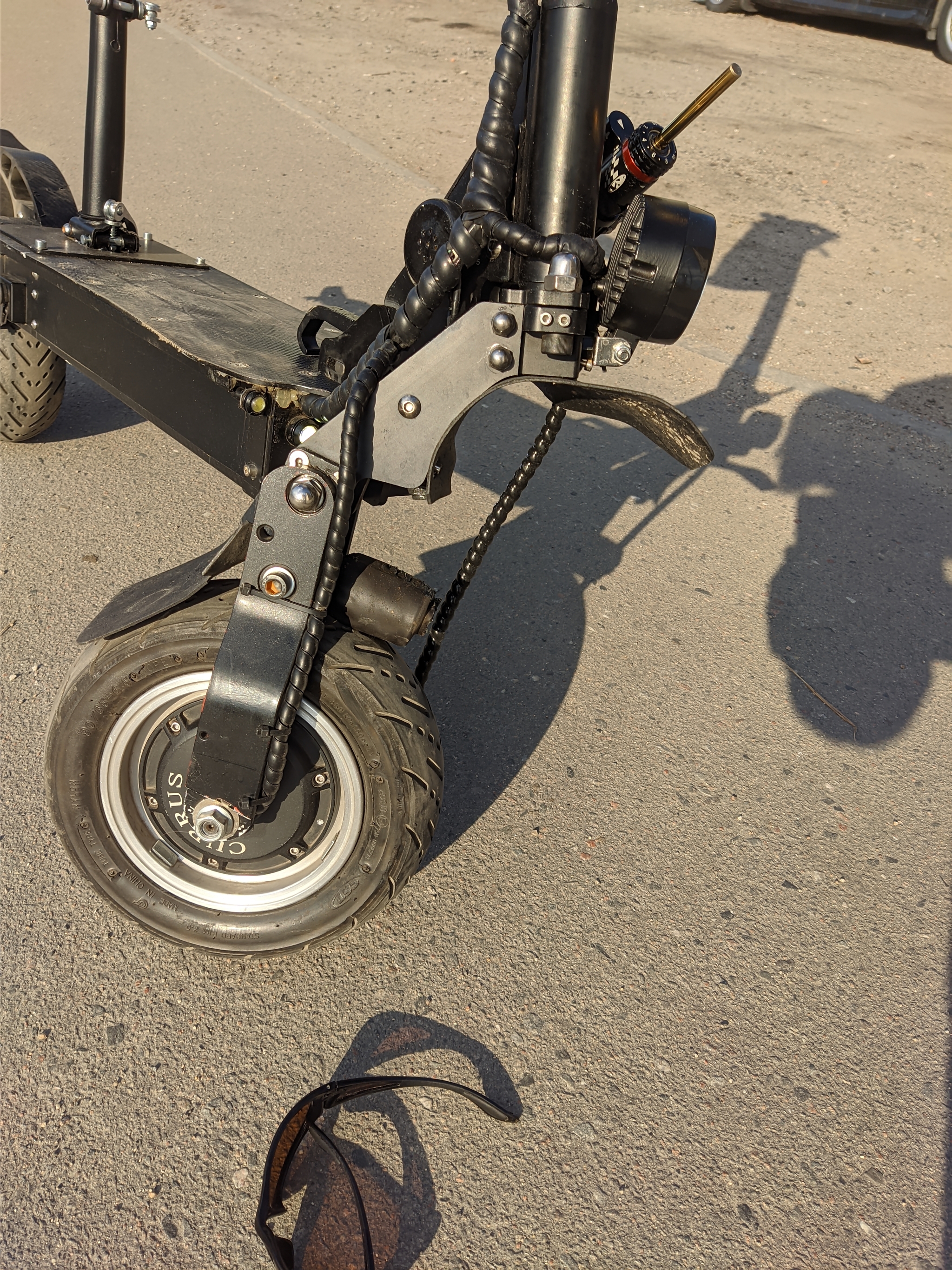 [FOUND] Hello! Please find shock absorber model 2 and write it / give a link where to buy, I couldn’t find it myself - My, Electric scooter, Shock absorber, Suspension, Moto, Longpost, No rating