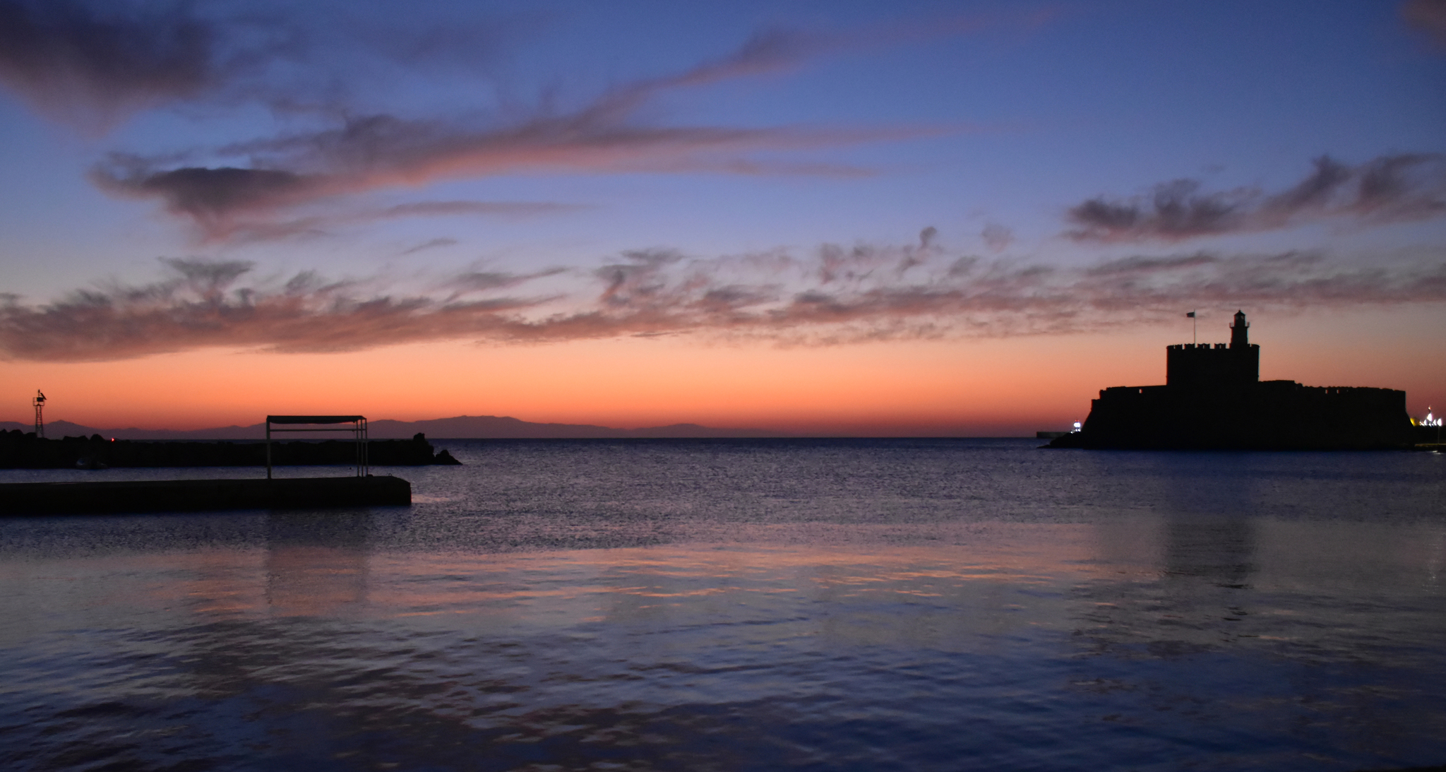 Dawn - My, Nikon, Sunrises and sunsets, dawn, Mediterranean Sea, Greece, Rhodes, Longpost