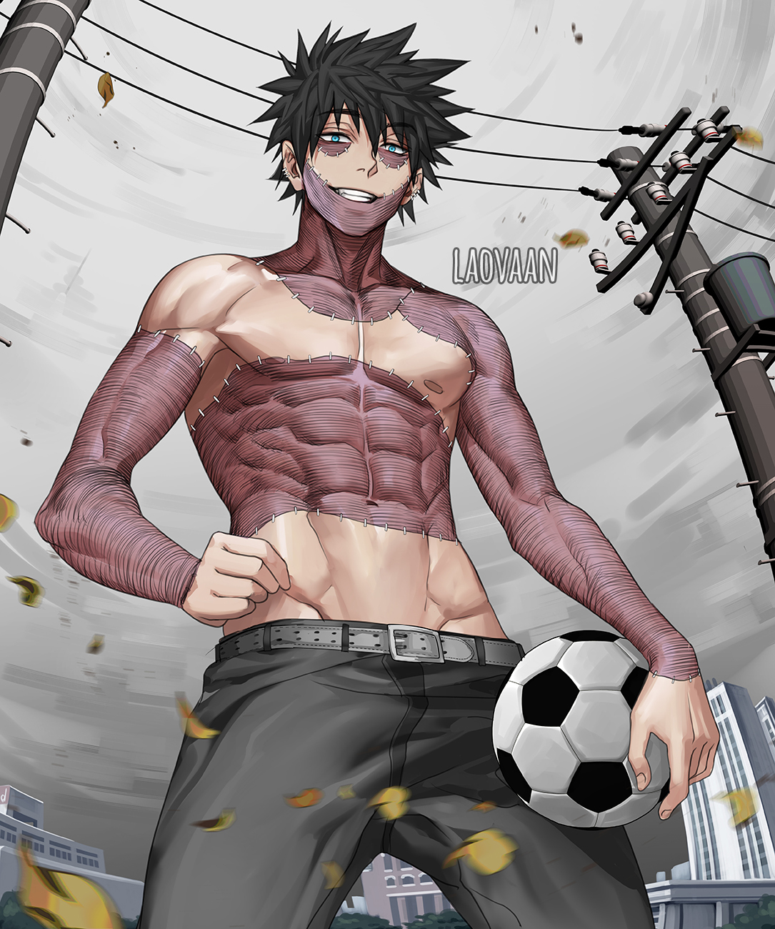 Dabi by Laovaan(Laosmut) - NSFW, Хорошая фигура, Бисенен, Anime Art, Аниме, Яой, Dabi, Boku no Hero Academia, Арт, Рисованная эротика, Эротика, Laovaan, Длиннопост