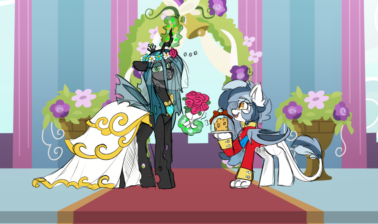 royal wedding - My little pony, PonyArt, Original character, Queen chrysalis