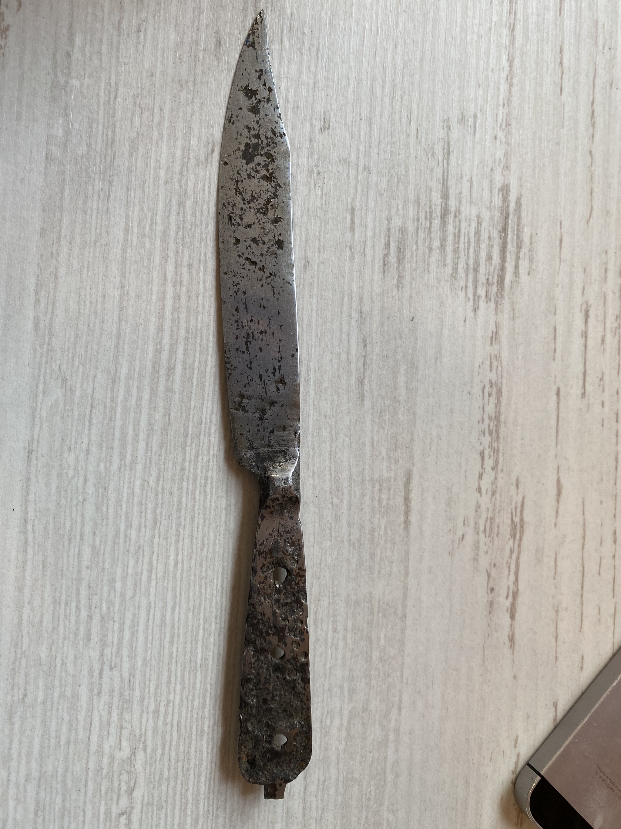 Restoration of an unknown old knife - My, Restoration, Knife, Blade, Longpost, Needlework with process