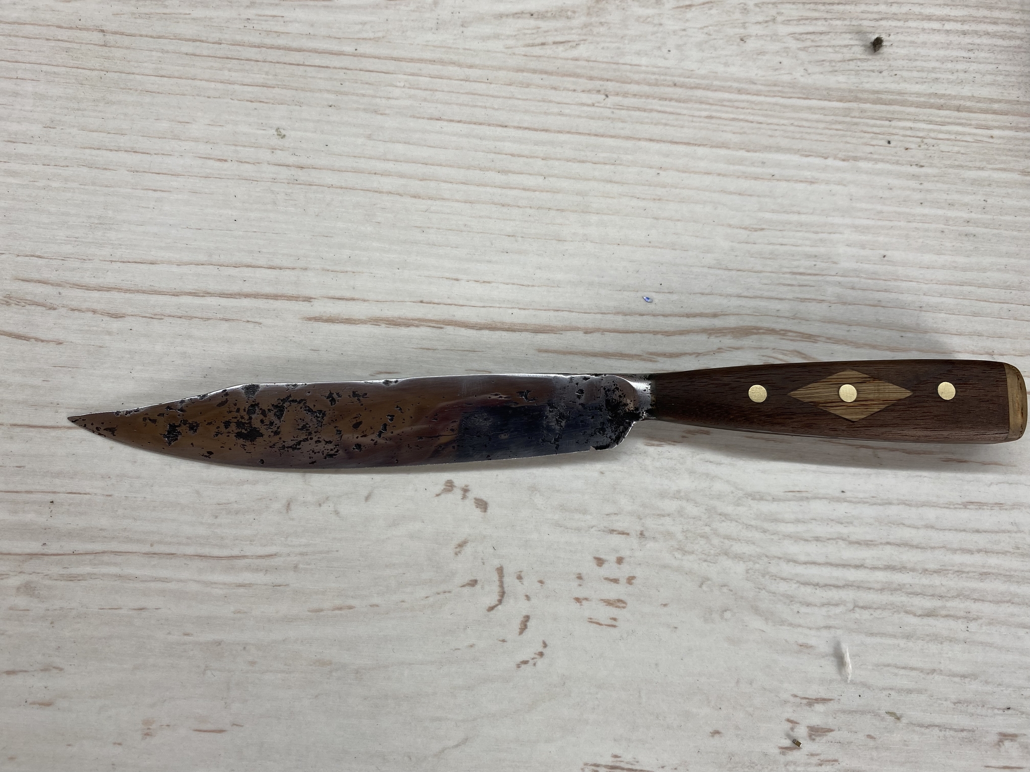 Restoration of an unknown old knife - My, Restoration, Knife, Blade, Longpost, Needlework with process