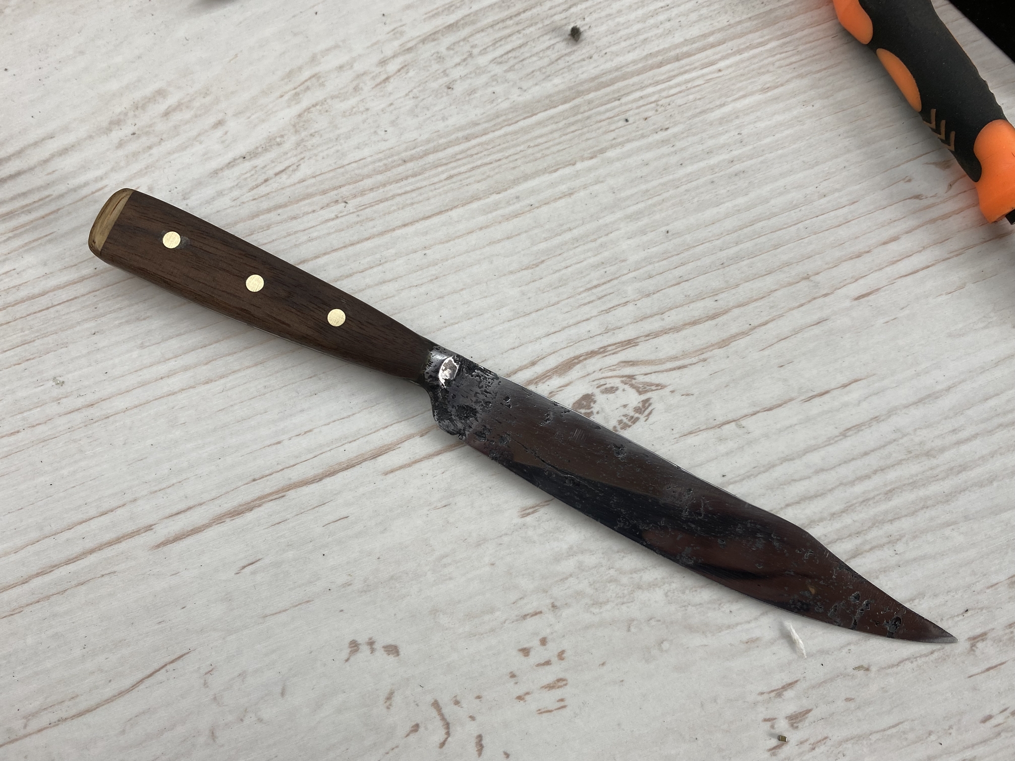 Restoration of an unknown old knife - My, Restoration, Knife, Blade, Longpost, Needlework with process