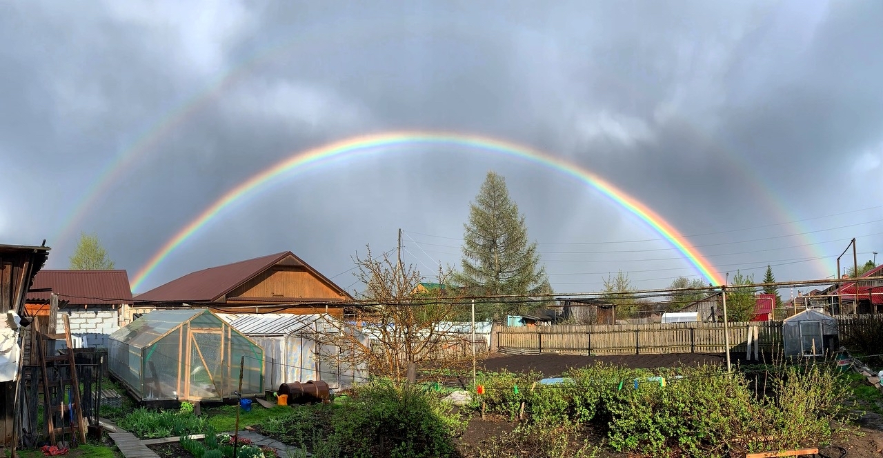 Rainbow - Моё, Радуга, Двойная Радуга, Мобильная фотография