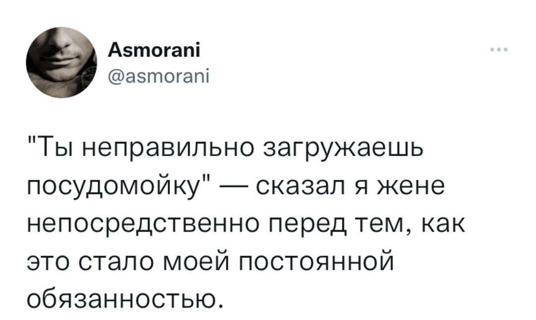 Попал - Скриншот, Посудомойка, Попал, Жена, Обязанности, Фраза, Twitter, Повтор