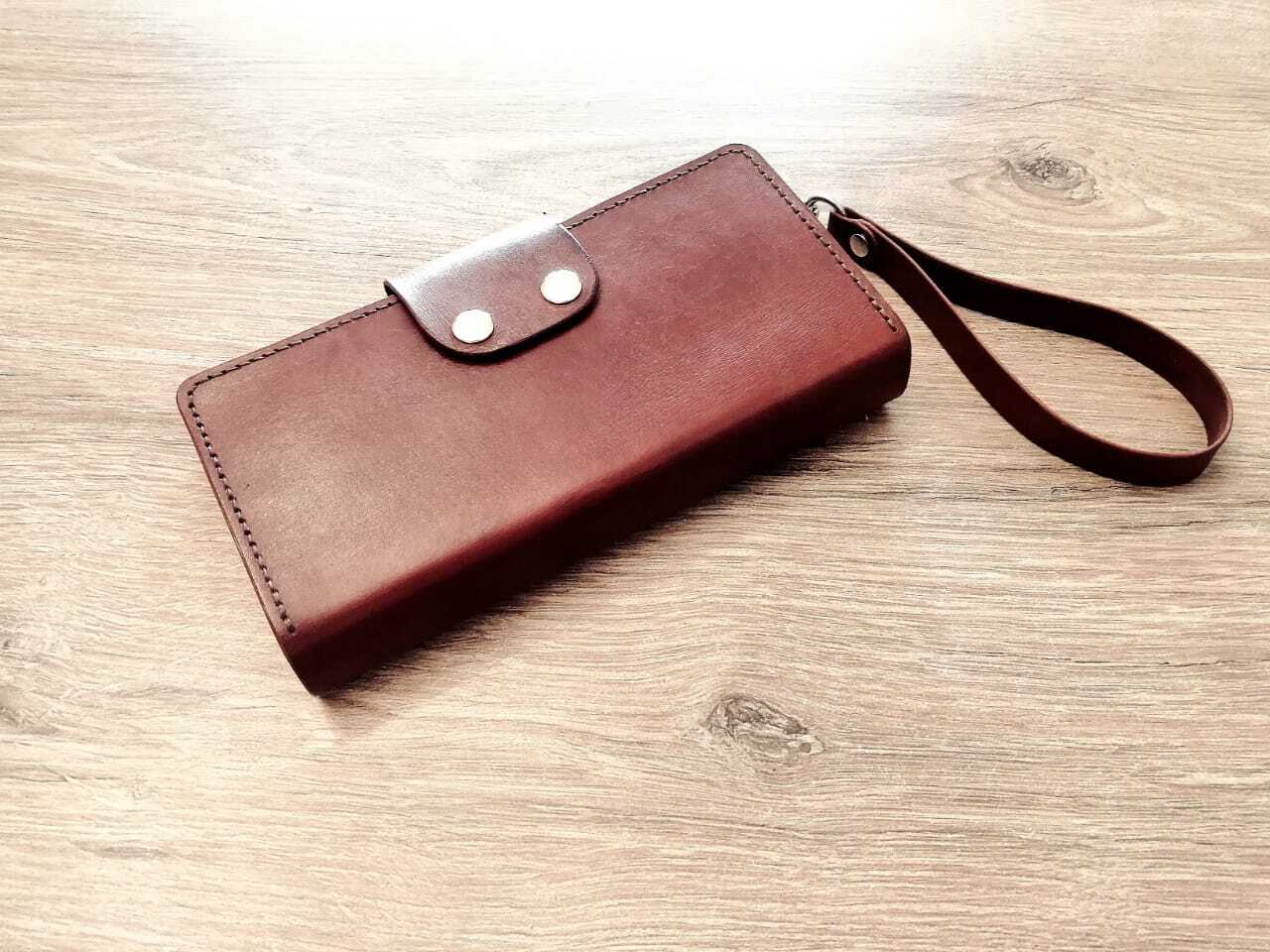 Men's wallet (clutch) - My, Natural leather, Handmade, Hobby, With your own hands, Men's clutch, Wallet, Longpost