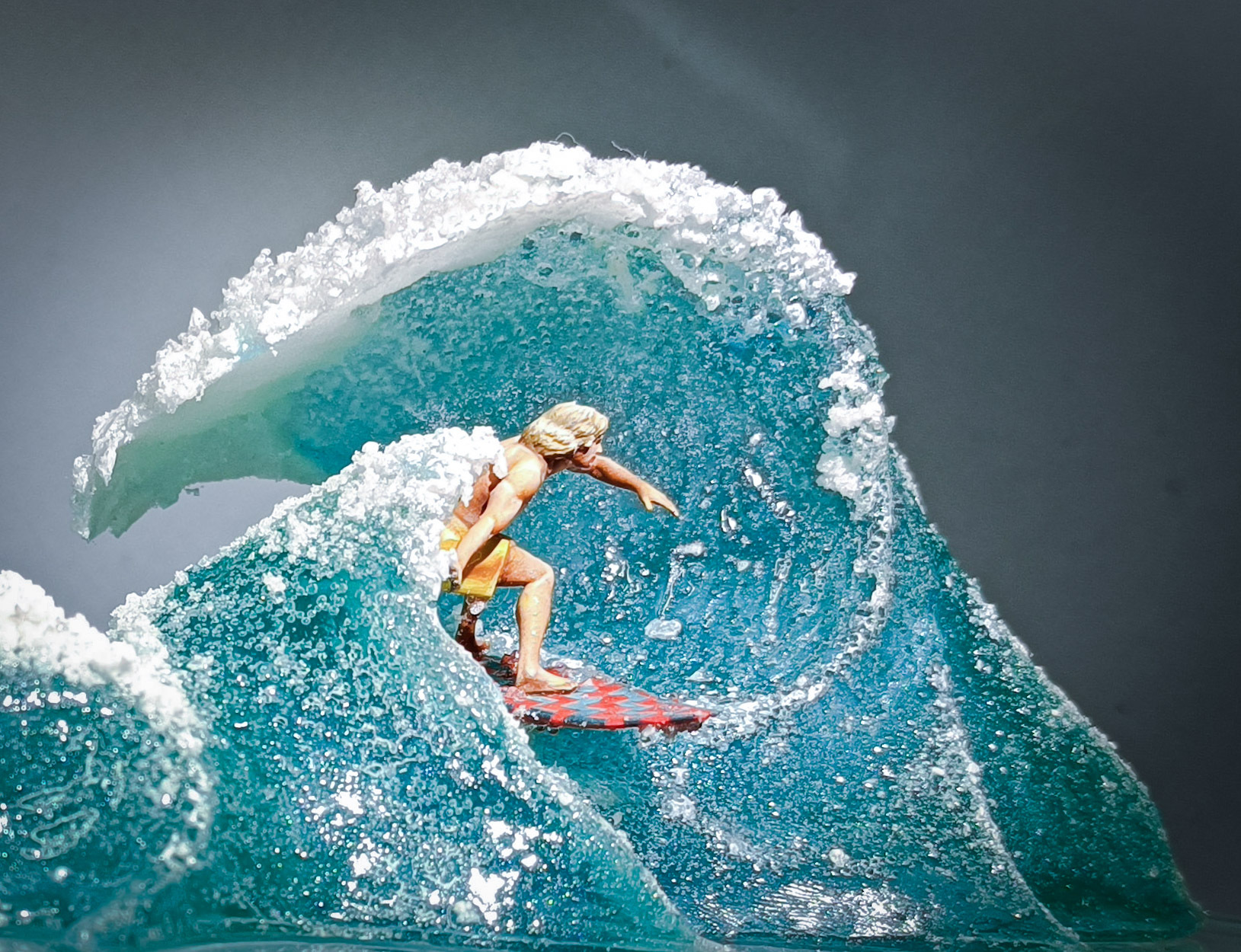 On the crest of a wave - Presents, Stand modeling, Painting miniatures, Scale model, 3D печать, Collecting, Sea, Crimea, Surfing, With your own hands, Sport, Longpost