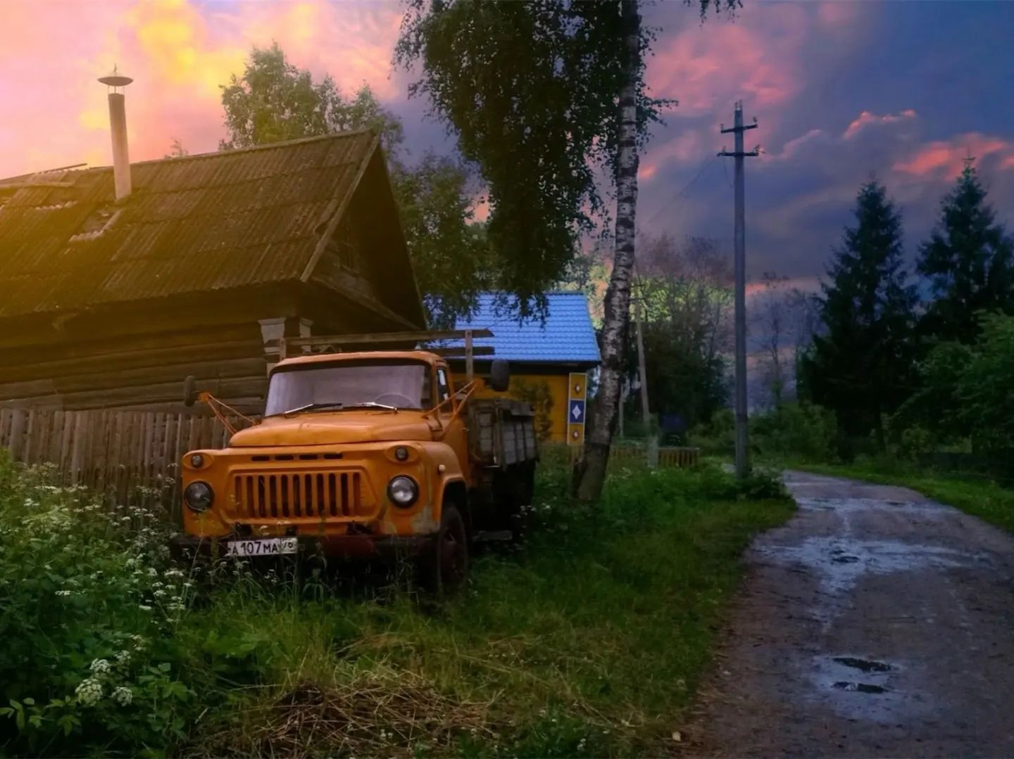 Morning after a thunderstorm - The photo, Village